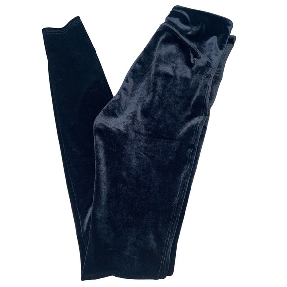 SPANX pants velour velvet feel Long/Tall XS Small black compression skinny - Picture 2 of 8